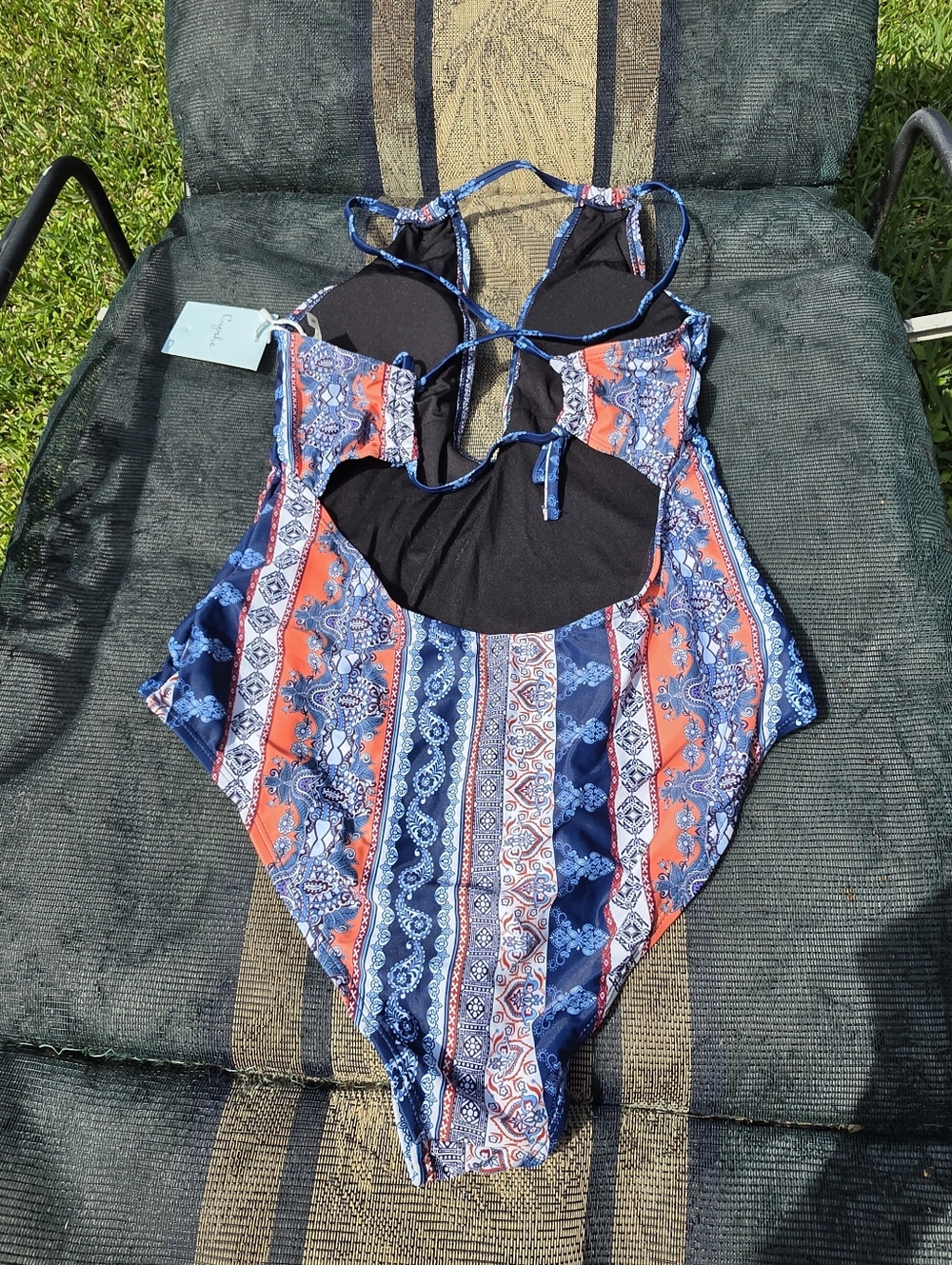 NWT Cupshe Fleet of Time One-piece Swimsuit M - Picture 8 of 10